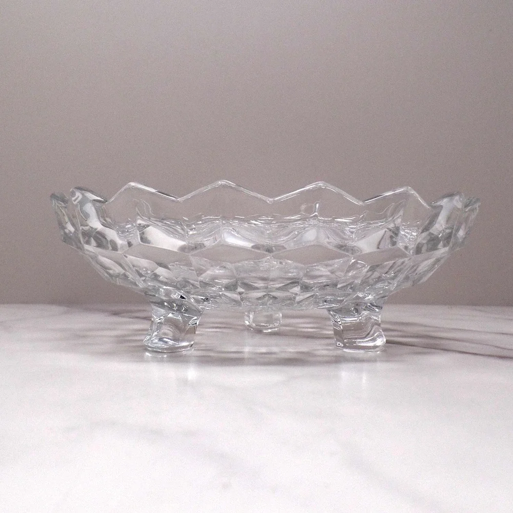 Vintage Fostoria American Clear (2056) Three-toed Bon Bon (137)